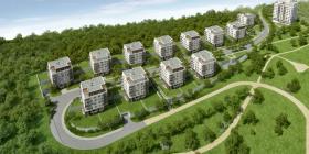 Vizualizace celého bytového projektu Zelené Město 2