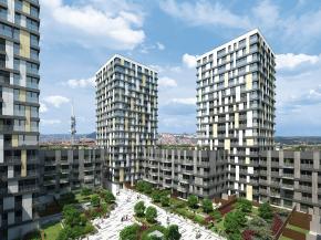 Pět věží, 18 pater, 700 bytů. To je žižkovský projekt od Central Group