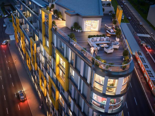 Nedaleko stanice metra Českomoravská roste Harfa Design Residence Nedaleko stanice metra Českomoravská roste Harfa Design Residence