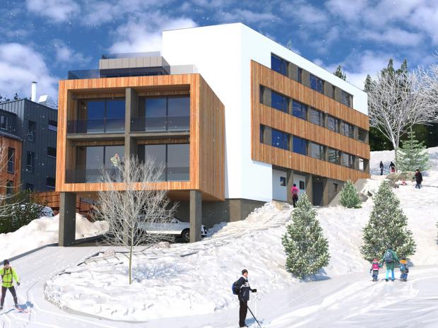 Villa Central - horské apartmány dorostly do fáze hrubé stavby