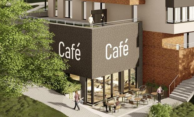 V projektu vznikne příjemná kavárna s venkovním posezením Zdroj: Central Group 